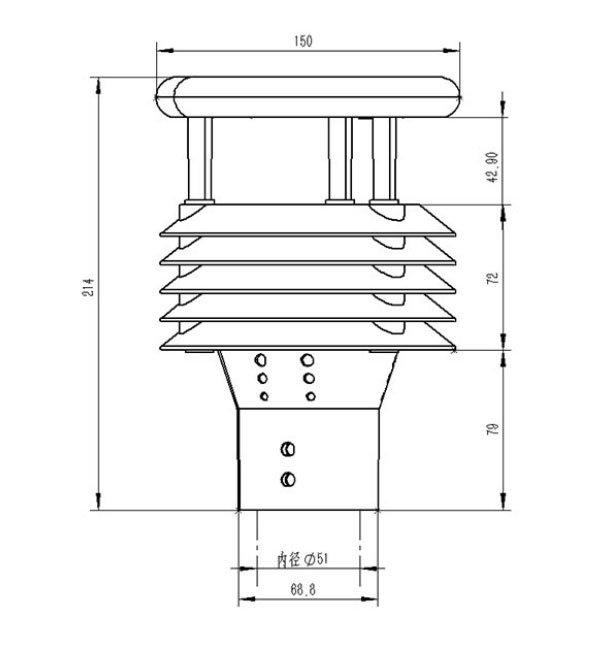 矿山环境传感器产品尺寸图