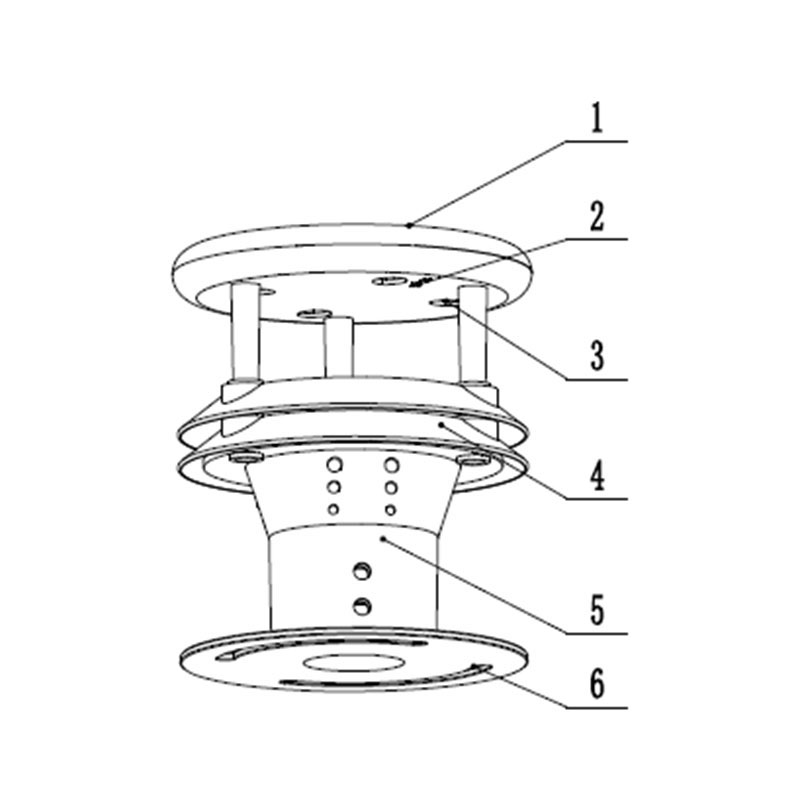 数字风速风向传感器产品结构图