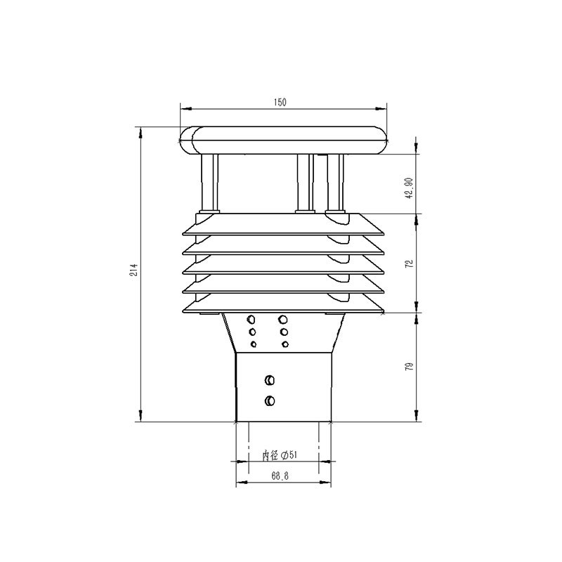 五要素一体环境传感器产品尺寸图