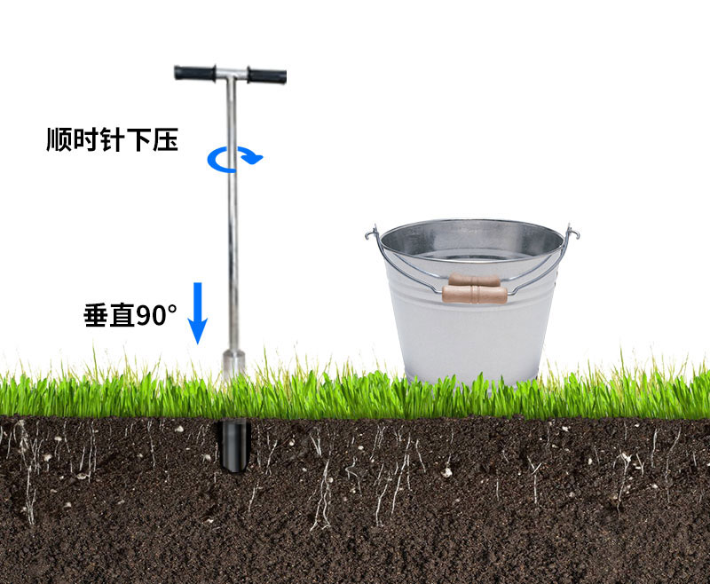 土壤剖面水分含量温度测定仪安装之钻孔法